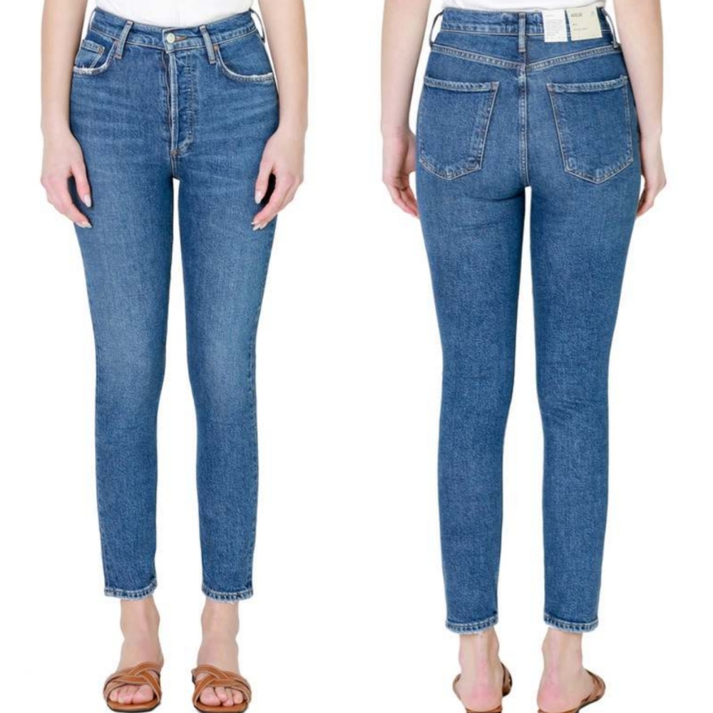 AGOLDE Nico High Rise Slim Fit Button Fly Jeans